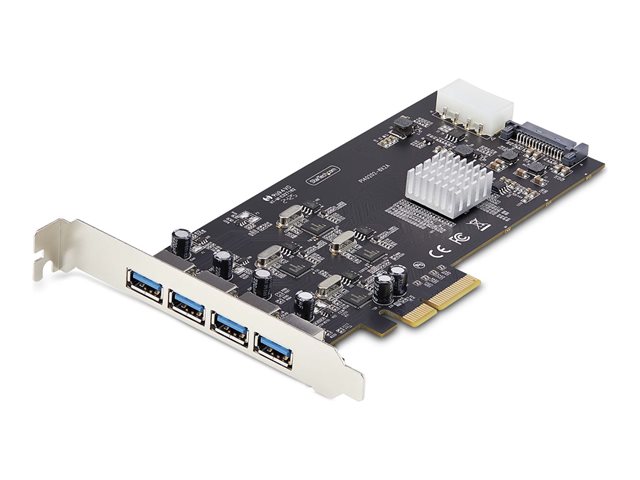 elara StarTech.com 4-Port USB-A PCIe Card USB 3.2 5Gbps 4x USB Controllers