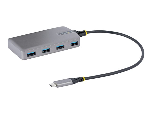 elara StarTech.com 4-Port USB-C Hub USB 3.0 5Gbps Bus Powered USB Type-C to 4x USB-A Hub with Optional Auxiliary Power Input Portable Desktop/Laptop USB