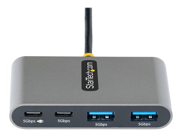 Elara StarTech.com 4-Port USB-C Hub With 100W Power Delivery Pass-Through Charging 2x USB-A + 2x USB-C 5Gbps USBC Hub W/ 1ft (30cm) Long Cable Portable