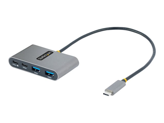 elara StarTech.com 4-Port USB-C Hub with 100W Power Delivery Pass-Through Charging 2x USB-A + 2x USB-C 5Gbps USBC Hub w/ 1ft (30cm) Long Cable Portable