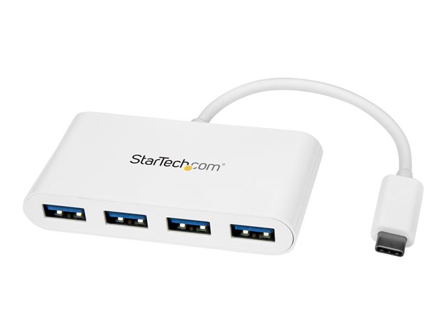 elara StarTech.com 4 Port USB C Hub with 4x USB-A Ports (USB 3.0 SuperSpeed 5Gbps) USB Bus Powered Portable/Laptop USB-C to USB-A Adapter Hub USB 3.1 Gen