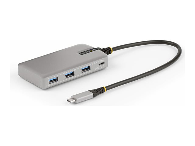 Elara StarTech.com 4-Port USB-C Hub With USB-C DP Alt Mode Video Output 4K 60Hz 3x USB-A 1x USB-C 100W Power Delivery Pass-Through USB 3.2 Gen 2 (10Gbps