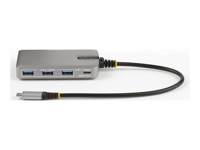 elara StarTech.com 4-Port USB-C Hub with USB-C DP Alt Mode Video Output 4K 60Hz 3x USB-A 1x USB-C 100W Power Delivery Pass-Through USB 3.2 Gen 2 (10Gbps