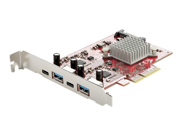 elara StarTech.com 4-Port USB PCIe Card 10Gbps USB PCI Express Expansion Card w/ 2 Controllers 2x USB-C & 2x USB-A ports (USB 3.2/3.1 Gen 2) USB/USB-C PC