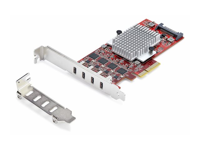 elara StarTech.com 4-Port USB Type-C PCIe Card USB-C 10Gb 4x Controllers TAA