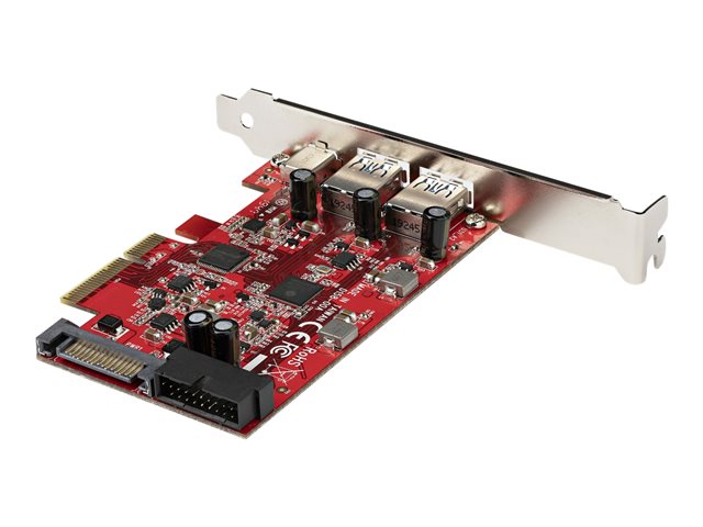Elara StarTech.com 5-Port USB PCIe Card 10Gbps USB 3.1 Gen 2 PCIe Card W/ 1x USB-C & 2x USB-A 1x 2 Port IDC (Internal 5Gbps USB Header Expansion) USB C P