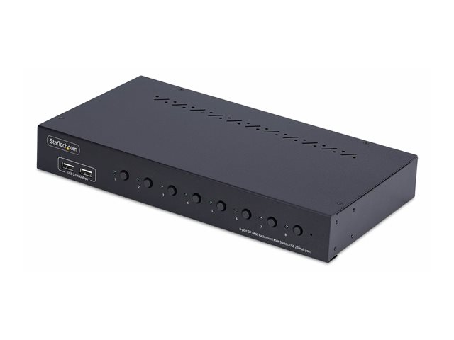 elara StarTech.com 8-Port DisplayPort KVM Switch w/1U Rack Mount Kit 4K 60Hz
