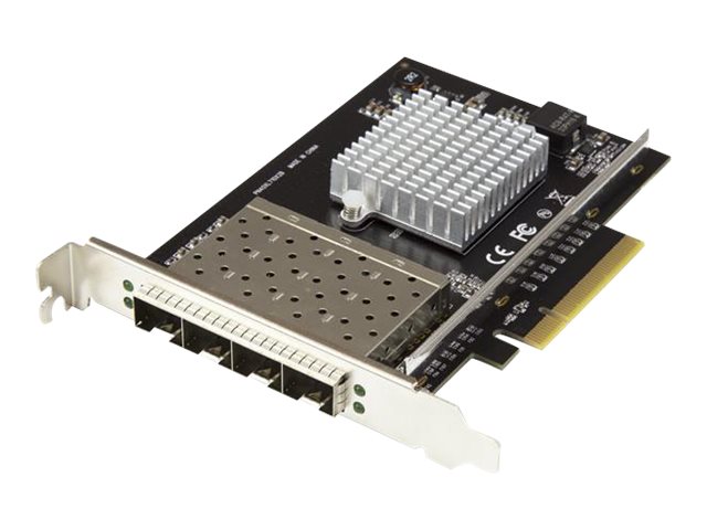 elara StarTech.com Quad Port 10G SFP+ Network Card Intel XL710 Open SFP+ Converged Adapter PCIe 10 Gigabit Ethernet Server NIC 10GbE Fiber Optic LAN Card