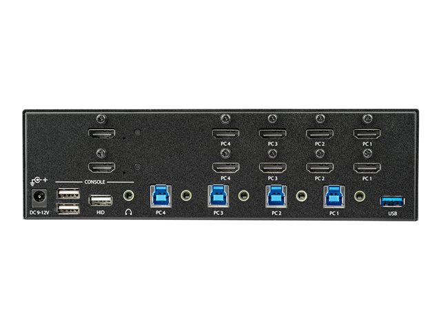 Elara StarTech.com StarTech.com 4-Port Dual Monitor HDMI KVM Switch With Audio & USB 3.0 Hub