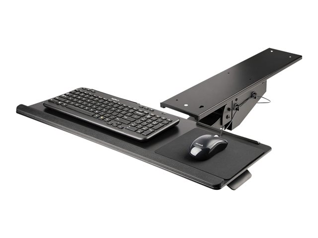 Elara StarTech.com Under Desk Keyboard Tray Full Motion & Height Adjustable Keyboard And Mouse Tray 10" X 26" Platform Ergonomic Sliding Computer Keyboar