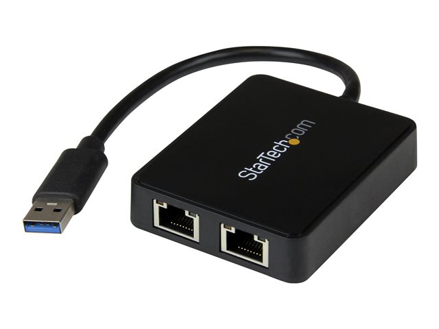 Elara StarTech.com USB 3.0 To Dual Port Gigabit Ethernet Adapter W/ USB Port