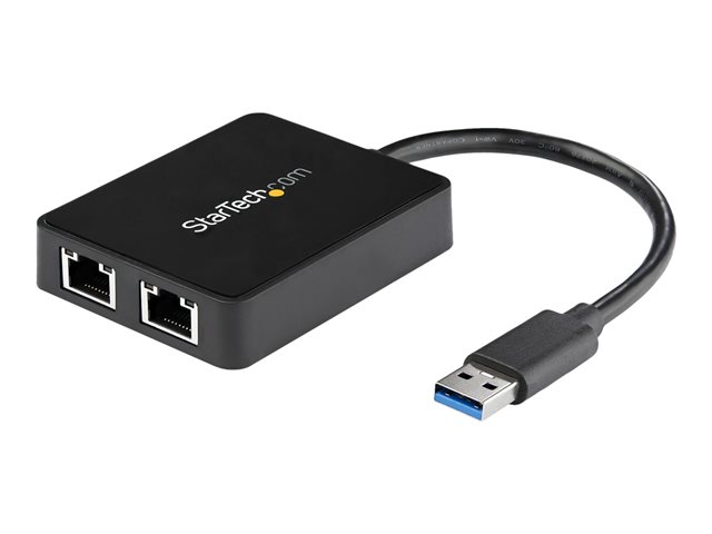 Elara StarTech.com USB 3.0 To Dual Port Gigabit Ethernet Adapter W/ USB Port