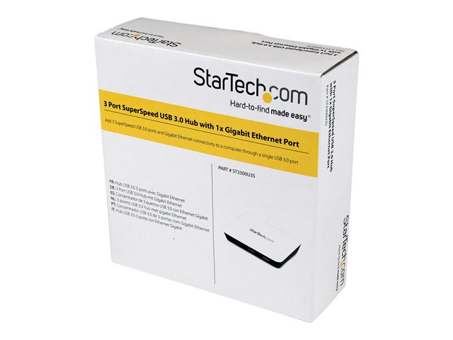 Elara StarTech.com USB 3.0 To Gigabit Ethernet NIC Network Adapter With 3 Port Hub