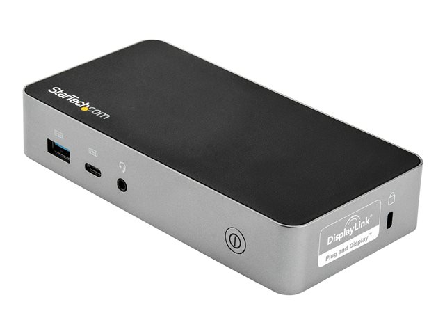 Elara StarTech.com USB-C Dock Dual Monitor 1080p HDMI Laptop Docking Station 60W Power Delivery 1x USB-C 3x USB-A Ethernet Dual HDMI Video Display USB