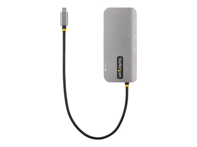 Elara StarTech.com USB C Multiport Adapter 4K 60Hz HDMI Video 3-Port 5Gbps USB-A 3.2 Hub 100W Power Delivery Passthrough GbE USB Type-C Mini Travel Doc