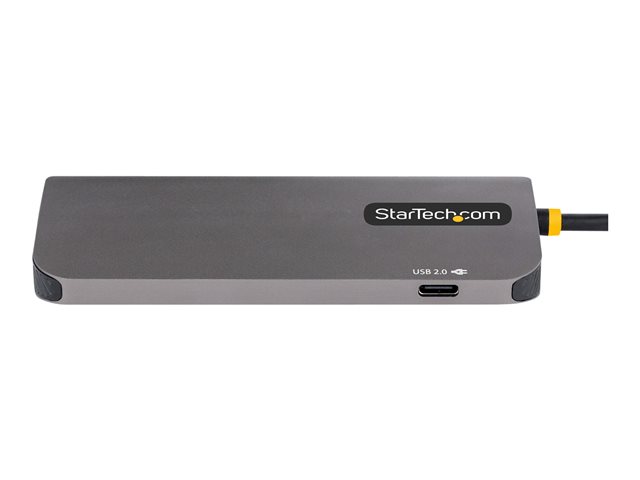 elara StarTech.com USB C Multiport Adapter 4K 60Hz HDMI Video 3-Port 5Gbps USB-A 3.2 Hub 100W Power Delivery Passthrough GbE USB Type-C Mini Travel Doc