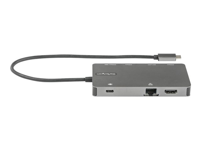 Elara StarTech.com USB C Multiport Adapter HDMI 4K 30Hz Or VGA Travel Dock 5Gbps USB 3.0 Hub (USB A / USB C Ports) 100W Power Delivery SD/MicroSD Slot