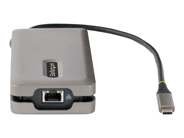 Elara StarTech.com USB-C Multiport Adapter HDMI/VGA 4K 60Hz Video 3-Port USB Hub 100W Power Delivery Pass-Through GbE USB Type-C Travel Dock W/ Chargi